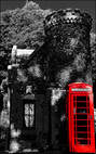 Image of old red telephone box art print