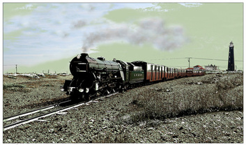 Dungeness,southern maid,train,railway,